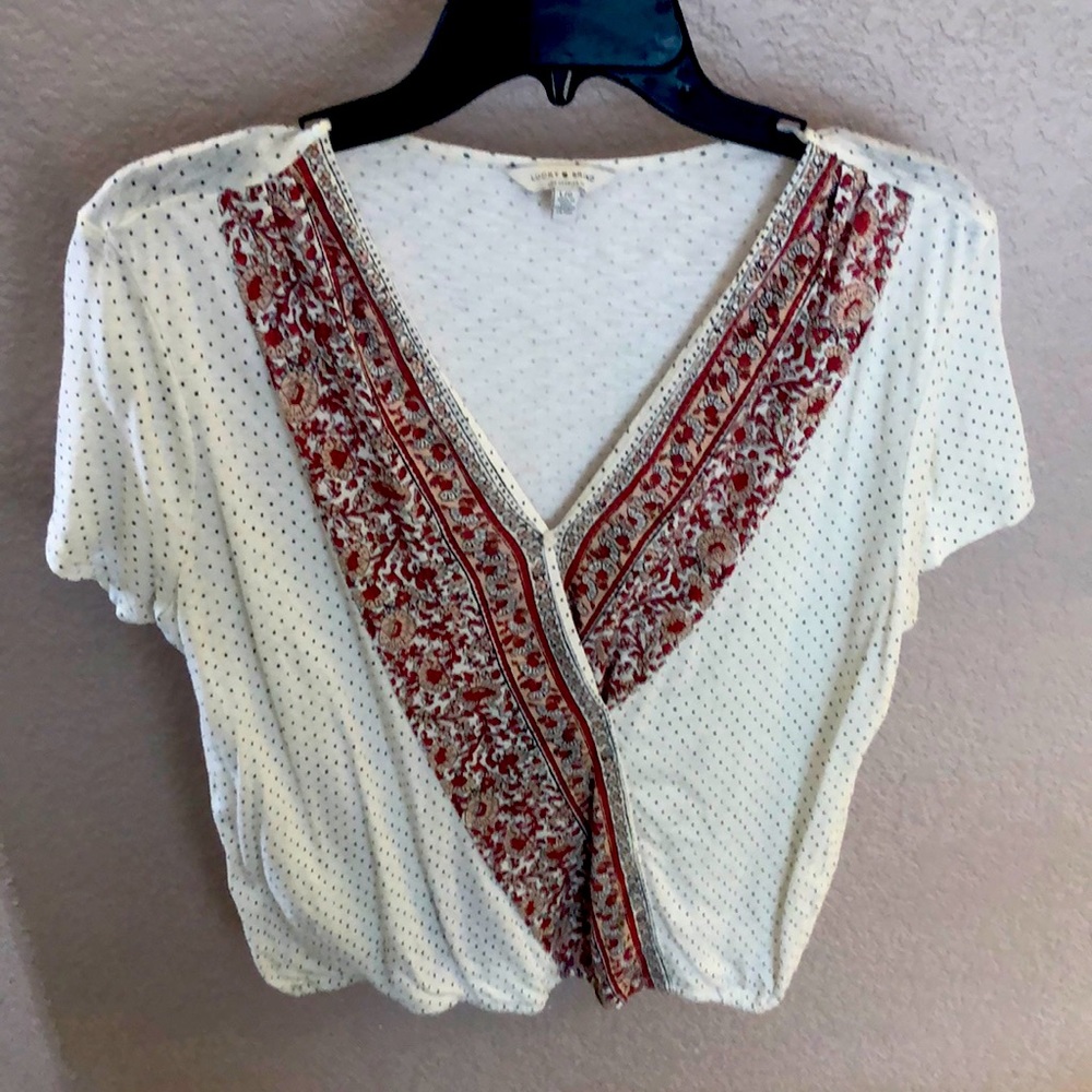 Lucky brand crop T-shirt